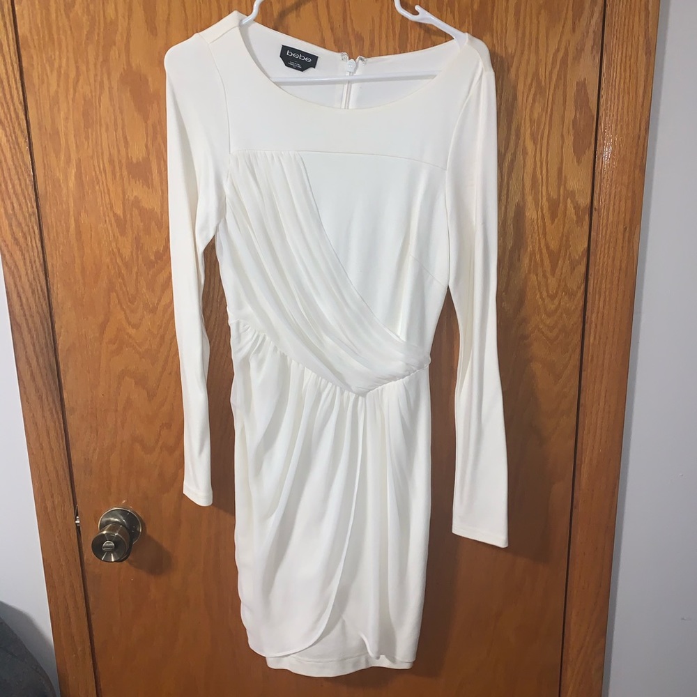 bebe off-white party dress